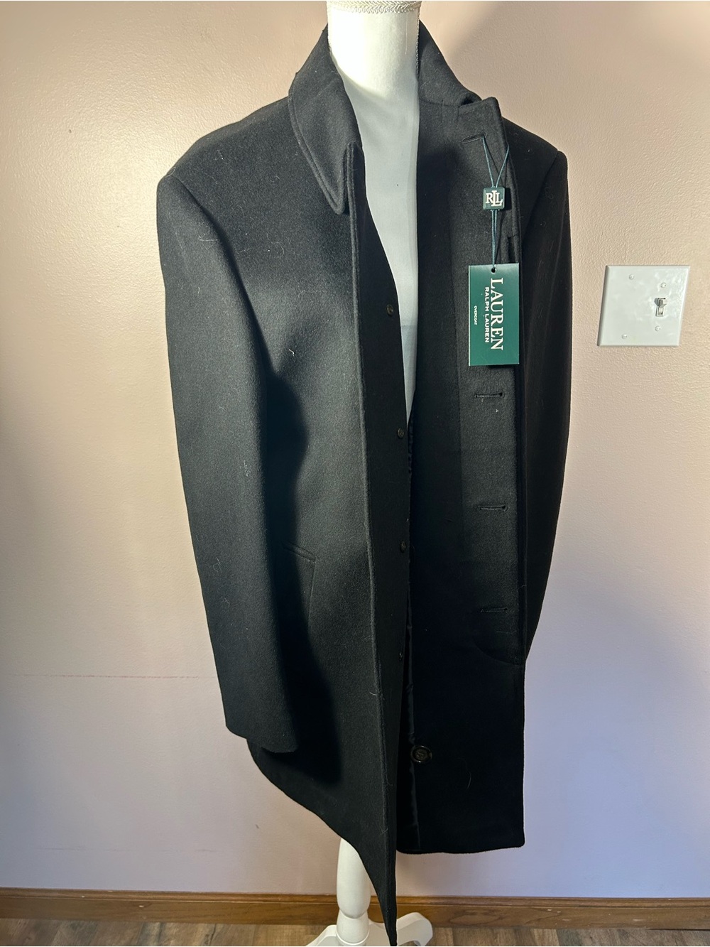 Ralph Lauren Black Men's Wool Pea Coat